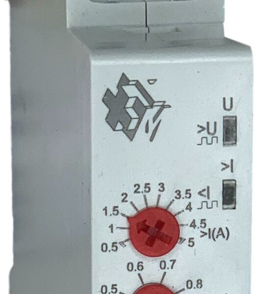 RELE PARA PROTECCION POR BAJA Y ALTA CORRIENTE PARA BOMBEO 0.5-5A 240V 1PDT MARCA TM