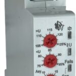 RELE PROTECTOR Y MONITOREO DE FASE MONTAJE EN RIEL DIN TRIFASICO 208-480VAC 1PDT MARCA TM