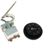 TERMOSTATO CONVENCIONAL RANGO DE TRABAJO -30C A 30C CORRIENTE MAXIMA 20 AMP VOLTAJE MAXIMO 250V TAMAÑO DE BULBO 5.8MM DIAMETRO X 101MM LARGO CON PASA LAMINA ROSCA DE SUJECION M12 LARGO TOTAL 1 METRO