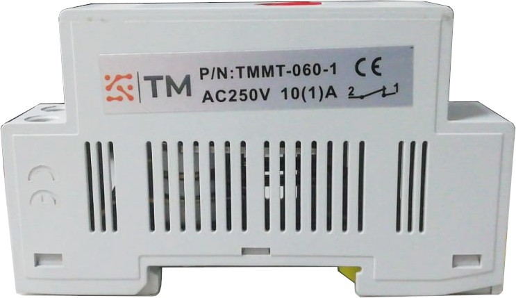 02-12-062_1.jpg TERMOSTATO PARA PANEL DE MONTAJE EN RIEL DIN 0-60C 10A@250VAC NC MARCA TM - Image 1