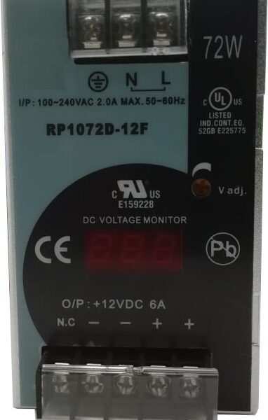 FUENTE SWITCHEADA 72W 12VDC 6A ALIMEN.100/240VAC RIEL DIN