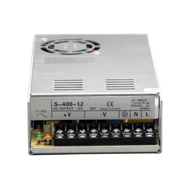FUENTE SWITCHEADA 400W 12VDC 33A ALIMEN.100/220VAC SOBREPONER