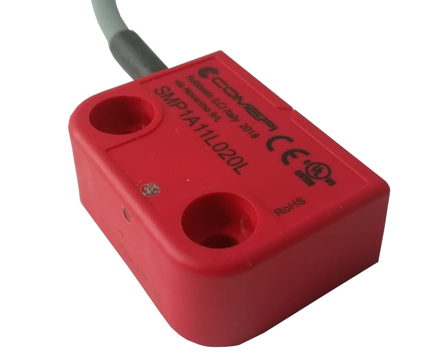 02-29-006_1.jpg RECEPTOR PARA SENSOR MAGNETICO COMEPI SENTIDO DE CONEXIÓN IZQUIERDO 1NO+1NC IP67 24VDC 025A CABLE 2M (REQUIERE ACTUADOR MAGNETICO) - Image 1