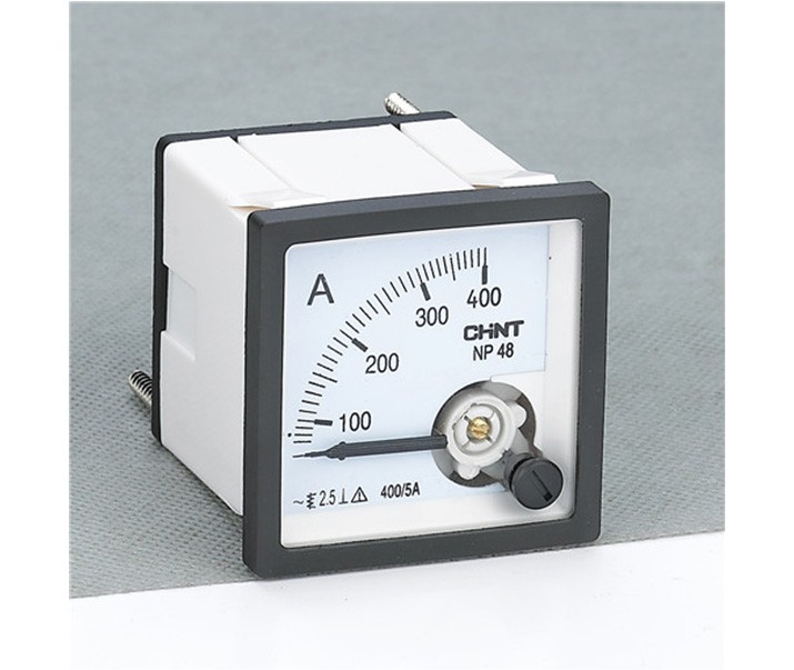 03-06-021_1.jpg AMPERIMETRO ANALOGO PARA PANEL 0 A 400A AC 48X48MM con TRANS - Image 1