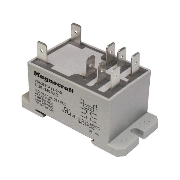 RELE PODER 8 PINES BOBINA 24 VAC 30A PINES PARA TERMINAL