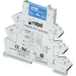 BASE PARA RELEVOS 5 PINES Y RELES DE ESTADO SOLIDO TIPO SLIM 12/24VDC CON LED Y RETENEDOR