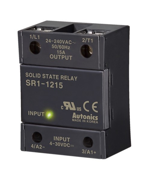 04-02-039_1-1.jpg RELE SSR SR1 15A@240VAC CONTROL 4-30VDC CRUCE POR CERO - Imagen 1