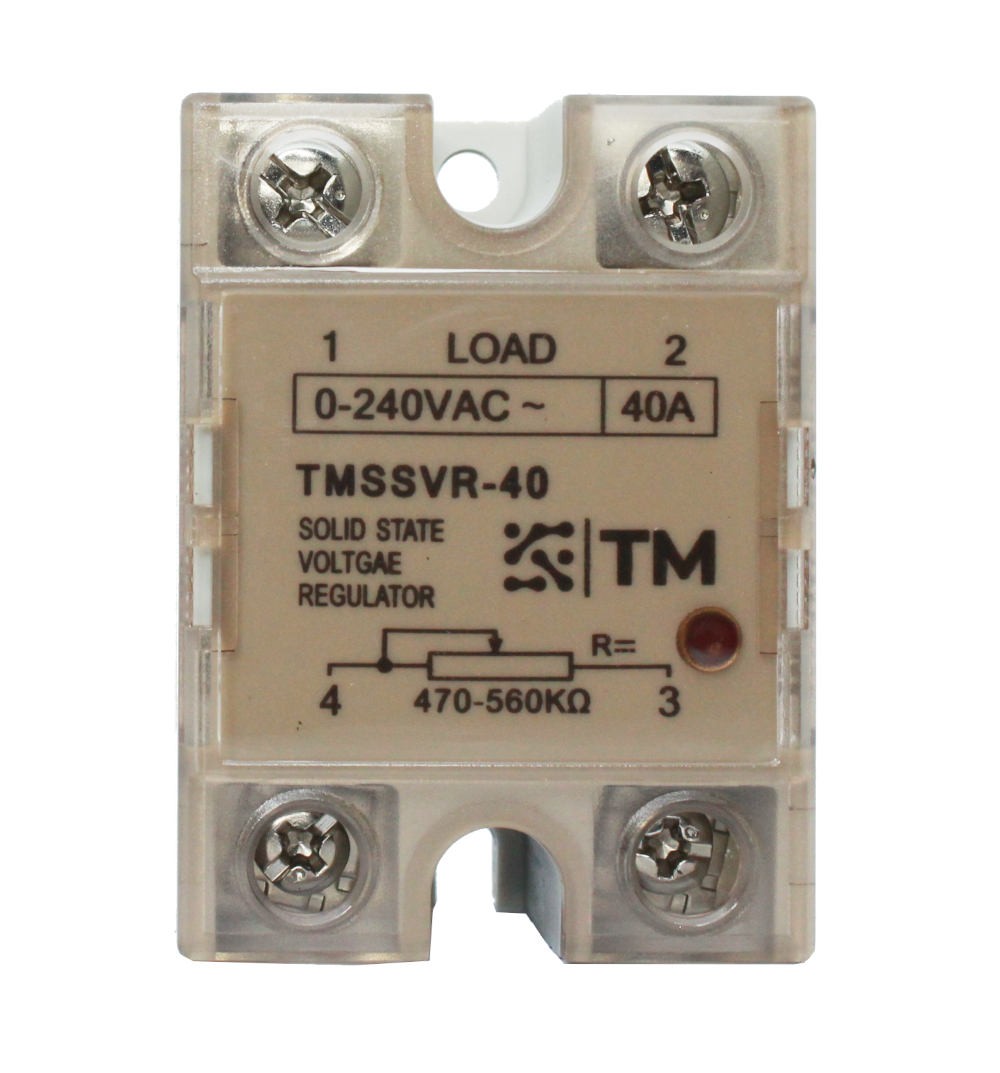 04-02-050_1.jpg RELE DE ESTADO SOLIDO MARCA TM REGULABLE POR POTENCIOMETRO CORRIENTE MAXIMA 40 AMPERIOS RANGO DE VOLTAJE 0-280V INCLUYE POTENCIOMETRO Y STICKER - Image 1