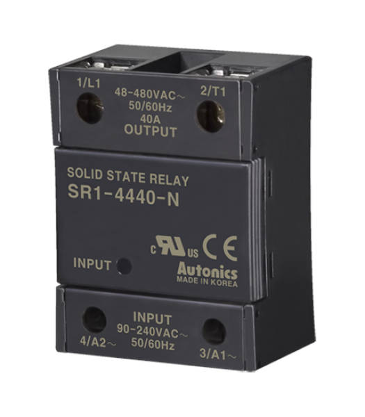 04-02-065_1.jpg RELE SSR SR1 40A@480VAC CONTROL 90-240VAC CRUCE POR CERO - Image 1