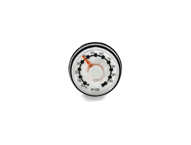 04-04-054_1.jpg POTENCIOMETRO MARCA EMAS DE 10KOHM UNA VUELTA EN 22MM DE DIAMETRO CON ESCALA ANALOGICA DE 0-100 CAPACIDAD 1W GRADO DE PROTECCION IP65 - Image 1