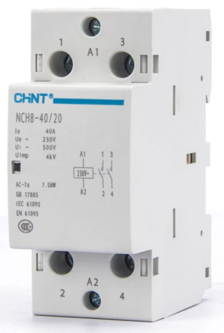 04-06-022_1.jpg CONTACTOR MODULAR 2 POLOS 40A 110 VAC NCH8 CHINT - Image 1