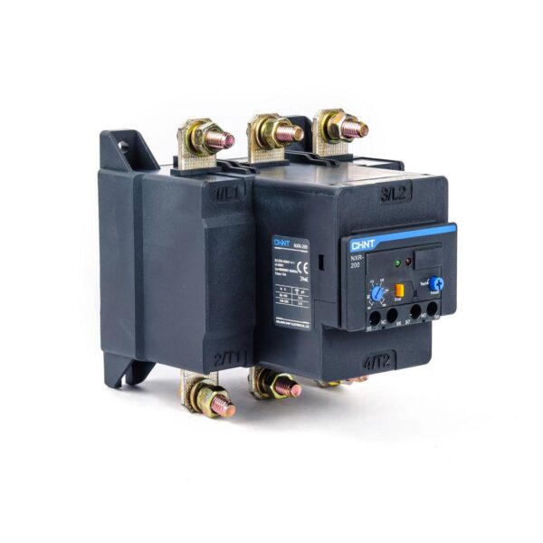 RELÉ TÉRMICO DE SOBRE CARGA MARCA CHINT SERIE NXR-200 80 A 160 AMPERIOS COMPATIBLE CON CONTACTORES SERIE NXC TAMAÑO 120 HASTA 225 (CHASIS 200) NORMADO CE