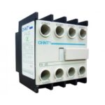 BLOQUE DE CONTACTOS AUXILIARES FRONTALES MARCA CHINT SERIE F4-22 (2NA+2NC) COMPATIBLE CON CONTACTORES SERIE NC1. NC2 Y NC8 .