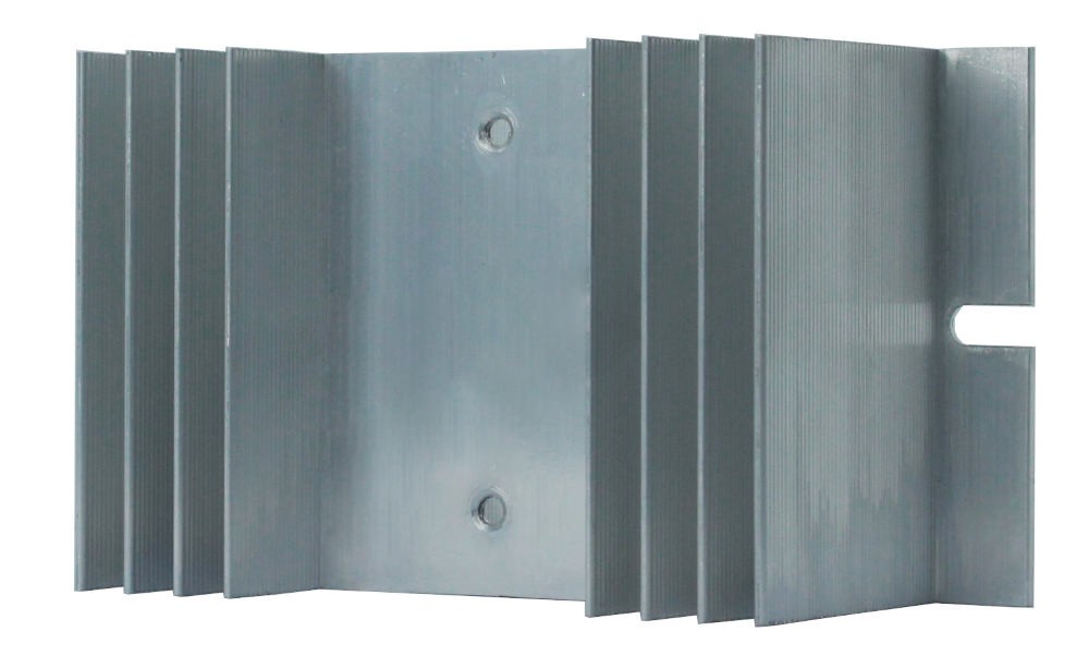 04-08-114_1.jpg DISIPADOR DE CALOR DE ALUMINIO PARA 1 RELE DE ESTADO SOLIDO DE 10 A 40 AMP TAMAÑO 70X125X50MM, MARCA TM - Image 1