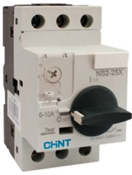 04-11-031_1.jpg GUARDAMOTOR AJUSTABLE 1-1.6A 600V RIEL DIN MANDO ROTATIVO NS2-25X CHINT - Image 1