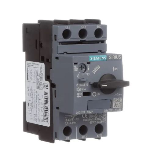 04-11-035_1.jpg GUARDAMOTOR INTERRUPTOR TERMOMAGNETICO 3.5-5A S00 SIRIUS SIEMENS - Image 1