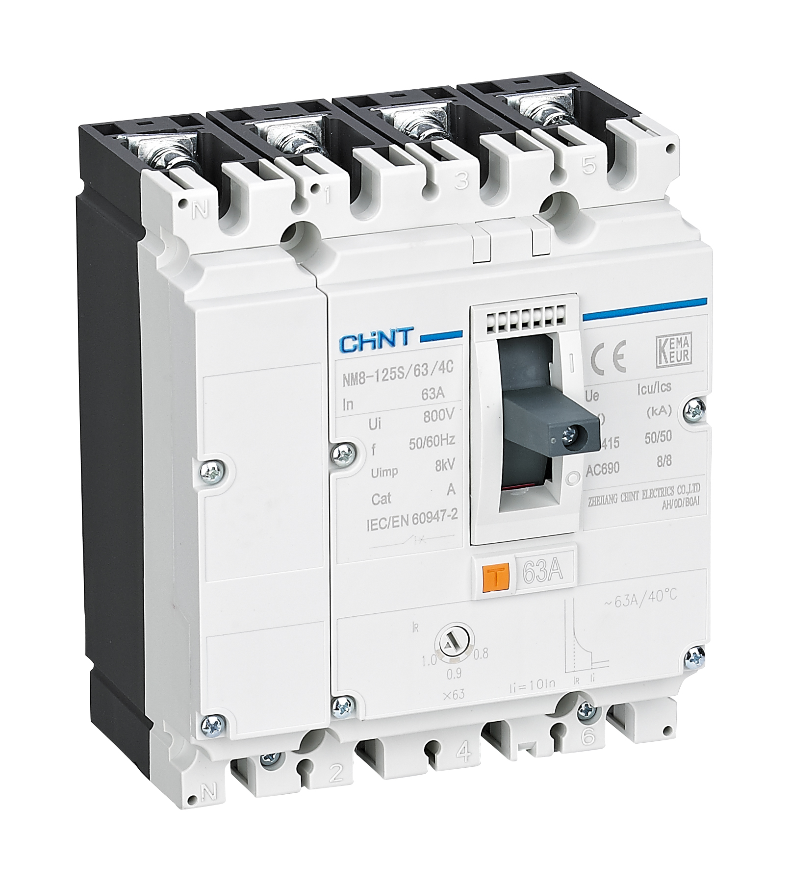 04-13-058_1.jpg BREAKER DE CAJA MOLDEADA AJUSTABLE 3 POLOS 20A ICU 50KA/500VAC NM8 CHINT - Image 1