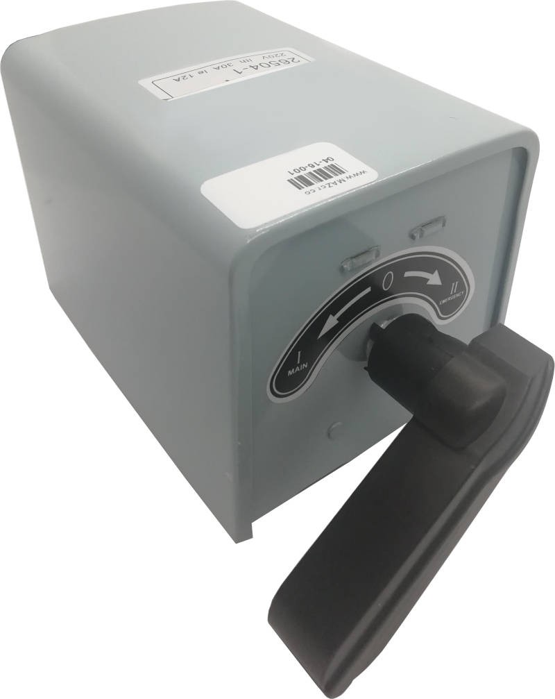04-16-001_1.jpg TRANSFERENCIA EN CAJA METALICA GRIS 3 X 30A 220VAC - Image 1
