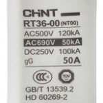 FUSIBLE TIPO CUCHILLA TAMAÑO 00  50A SERIE RT36 CHINT