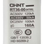 FUSIBLE TIPO CUCHILLA TAMAÑO 00  160A SERIE RT36 CHINT