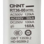 FUSIBLE TIPO CUCHILLA TAMAÑO 1  160A SERIE RT36 CHINT