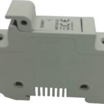 PORTAFUSIBLE 10 DIA X 38MM LARGO HASTA 32A RIEL DIN 1POLO