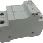 PORTAFUSIBLE 10 DIA X 38MM LARGO HASTA 32A RIEL DIN 2POLOS