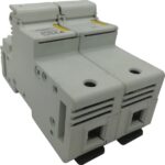 PORTAFUSIBLE 22 DIA X 58MM LARGO HASTA 125A RIEL DIN 2POLOS