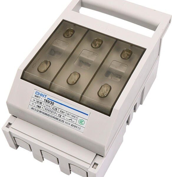 SECCIONADOR PORTAFUSIBLE TIPO CUCHILLA 3 POLOS SERIE NHR17 PARA FUSIBLE TAMAÑO 00 CHINT