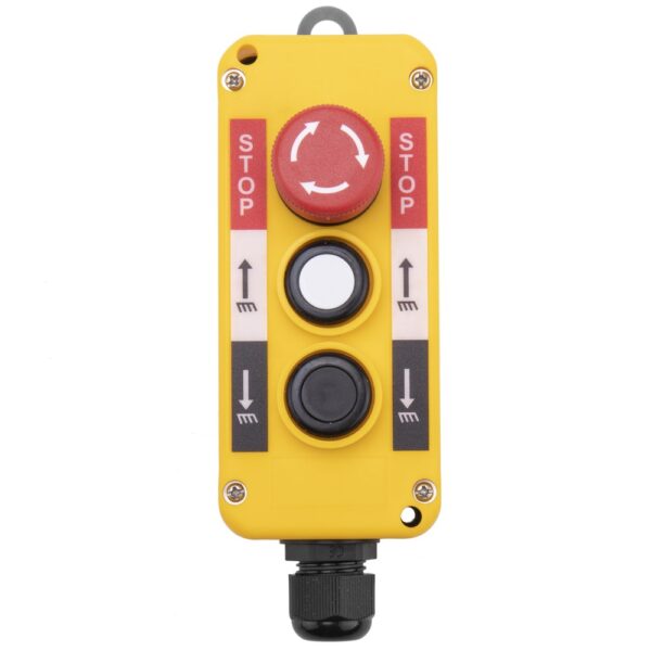 ESTACION DE MANDO 2 PULSADORES + EMERGENCIA CONTACTOS 2 NA + 1 NC 10A 660VAC