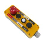 ESTACION DE MANDO 3 PULSADORES + EMERGENCIA CONTACTOS 3 NA + 1 NC 10A 660VAC IP54