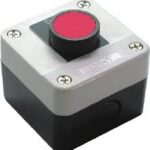 BOTON PULSADOR EN CAJA PLASTICA 1 PARE ROJO