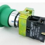 BOTON PULSADOR TIPO HONGO VERDE P/ ARRANQUE 40MMDIA 1NO