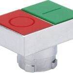 REPUESTO BOTON PULSADOR DOBLE ROJO+VERDE METALICO