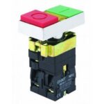 BOTON PULSADOR DOBLE ROJO+VERDE PLASTICO PROYECTADO