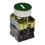 BOTON PULSADOR BORDE METALICO COLOR VERDE + LINEA 22MM 1 NA