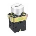 BOTON PULSADOR BORDE METALICO COLOR BLANCO + FLECHA 22MM 1 N