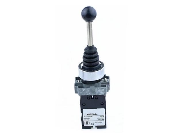 04-25-065_1.jpg INTERRUPTOR TIPO JOYSTICK (PALANCA) DE 4 POSICIONES CON RETORNO DE 22MM DE DIAMETRO CUATRO CONTACTOS ABIERTOS 4 AMPERIOS AC15 GRADO DE PROTECCION IP65 APROBACION UL - Image 1