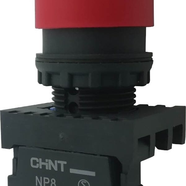 PULSADOR TIPO HONGO PLASTICO PARO DE EMERGENCIA 40MMM 1NC SERIE NP8 CHINT