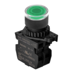 BOTON PULSADOR COLOR VERDE LUZ 100-240VAC CONTACTO NO MARCA AUTONICS