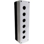 CAJA PLASTICA 22MM 6 HUECOS VACIA