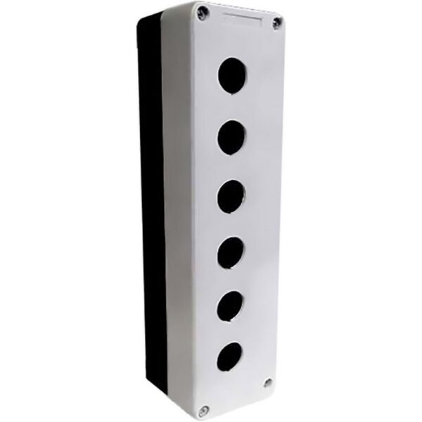 CAJA PLASTICA 22MM 6 HUECOS VACIA