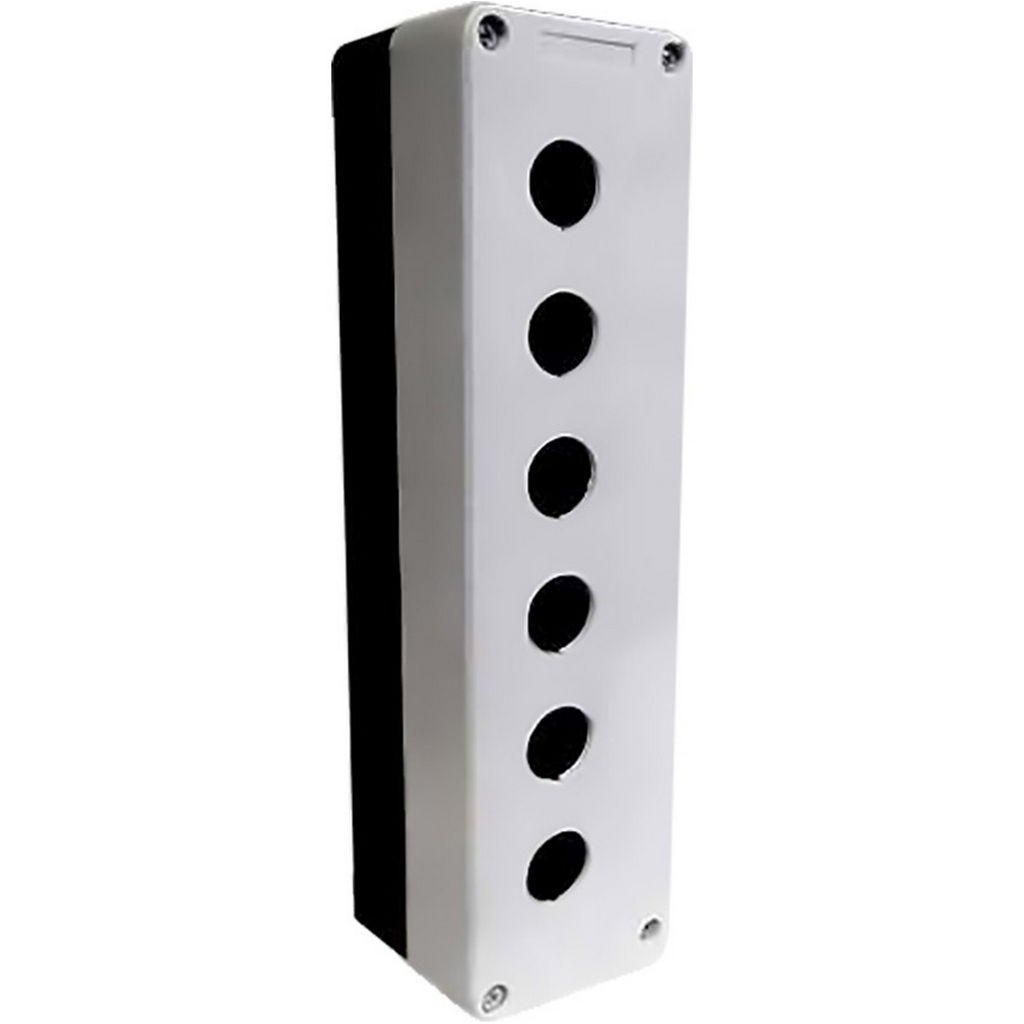 04-26-015_1.jpg CAJA PLASTICA 22MM 6 HUECOS VACIA - Image 1