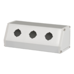 CAJA TRIANGULAR PARA PULSADOR 22MM 3 HUECO LARGO 86MM MARCA AUTONICS