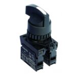 SELECTOR PLASTICO 22MM 3 POSICIONES 2 NA MANETA LARGA BLANCA, MARCA AUTONICS