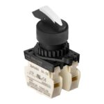 SELECTOR PLASTICO 22MM 2 POSICIONES 1 NO MANETA CORTA BLANCA, MARCA AUTONICS
