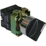 SELECTOR DE MULETILLA METALICA 2 POSICIONES C/RETORNO 22MM