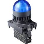 LUZ PILOTO AZUL 22MM TIPO DOMO 12-30 VAC/DC, MARCA AUTONICS