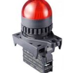 LUZ PILOTO ROJA 22MM TIPO DOMO 110/220VAC, MARCA AUTONICS