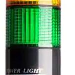 LUZ TORRE 56MM DIAMETRO 90-240VAC ROJA-VERDE-AMARILLA CON TUBO Y BASE